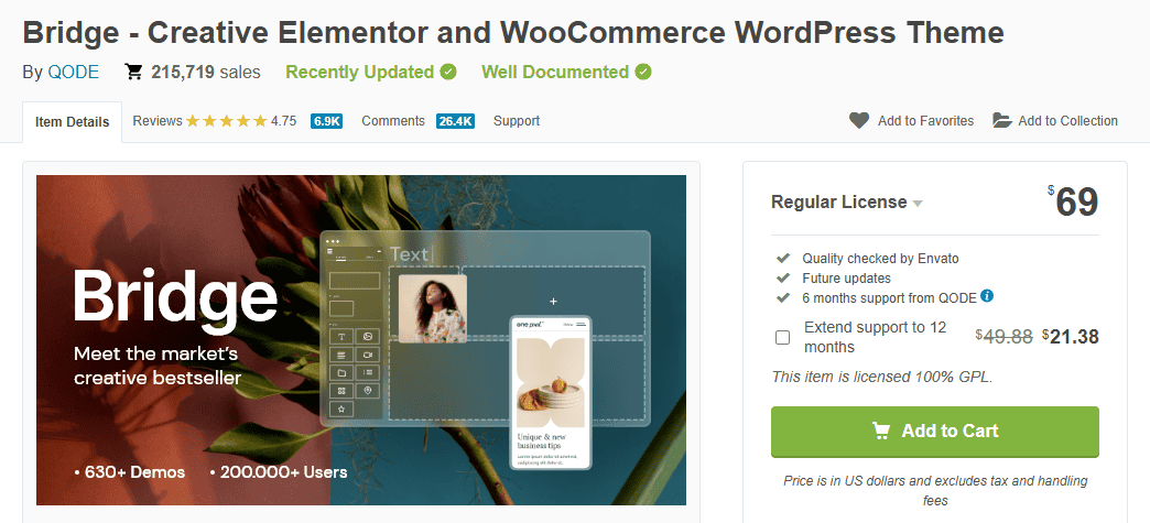 Bridge WordPress theme