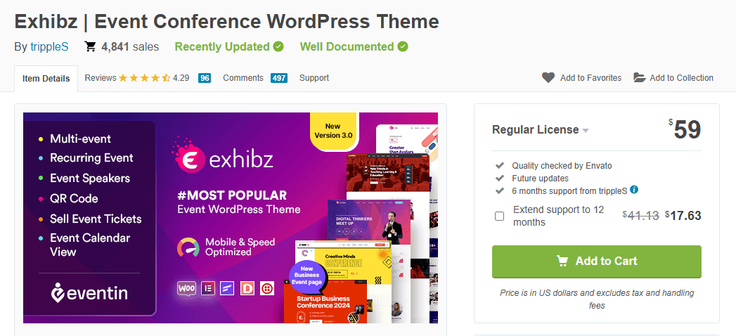 Exhibz Event WordPress themes