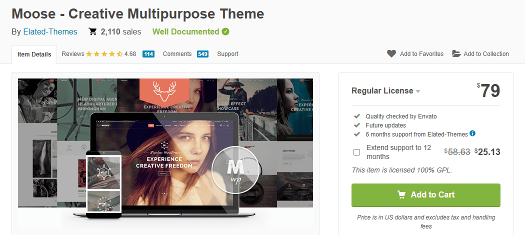 Moose - Creative WordPress theme